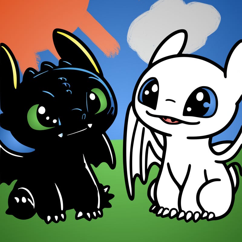 toothless and light fruy