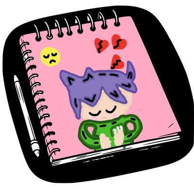 a blank sketch pad
