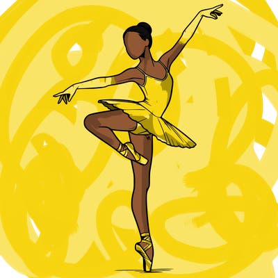 realistic person doing ballet