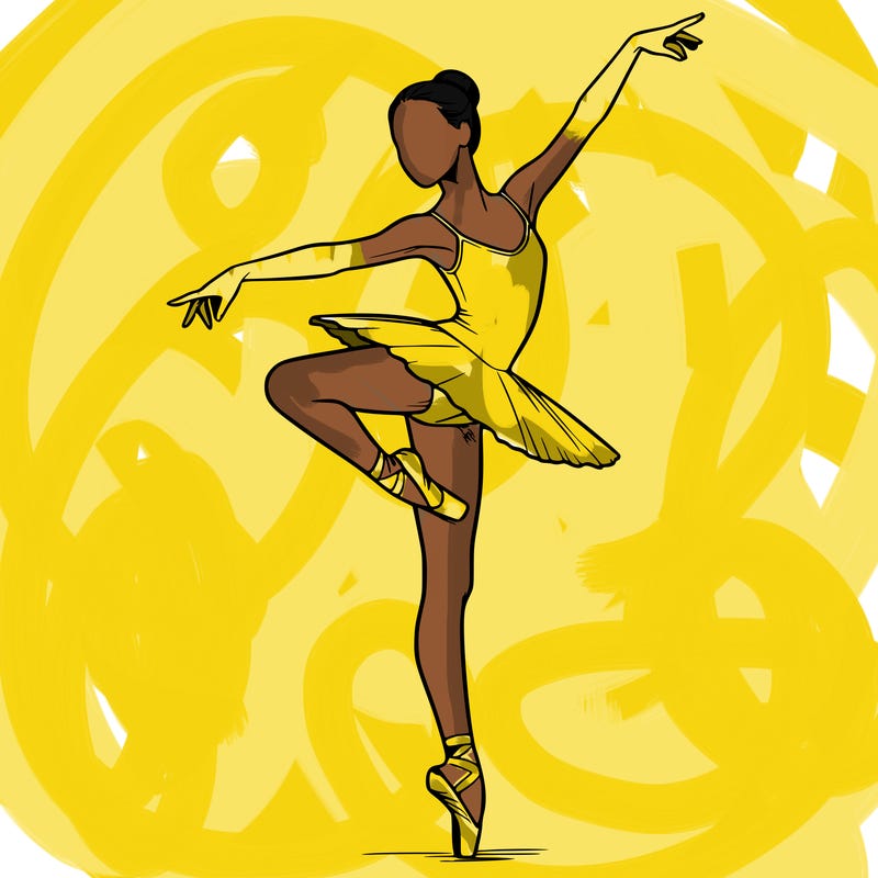 realistic person doing ballet