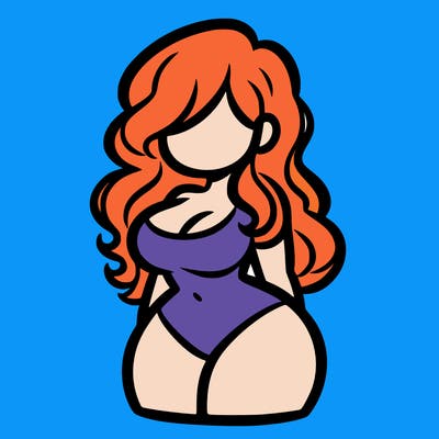 curvy woman with hair