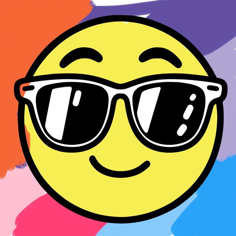 emoji with sunglasses