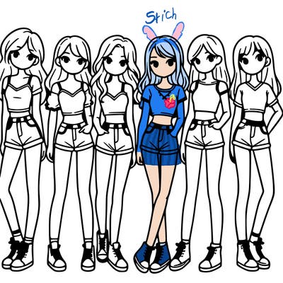 a group of girls wearing crop tops and shorts