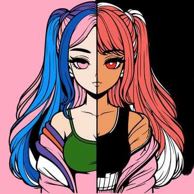 realistic girl split