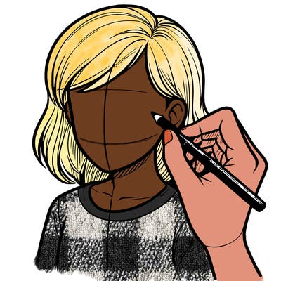 drawing a realistic person