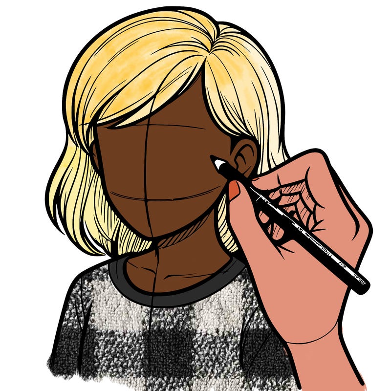 drawing a realistic person