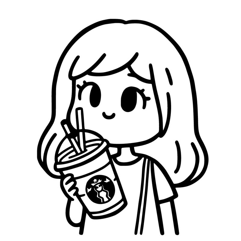 girl with starbucks drink