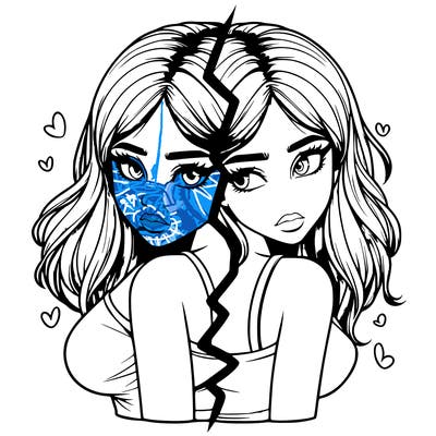 realistic girl split