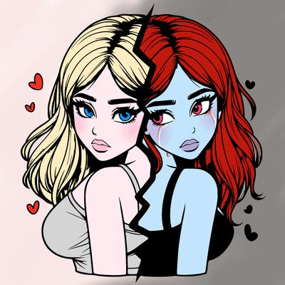 realistic girl split