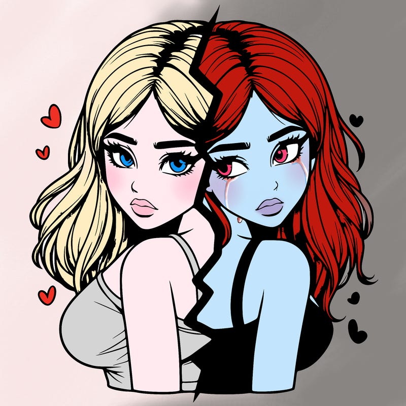 realistic girl split