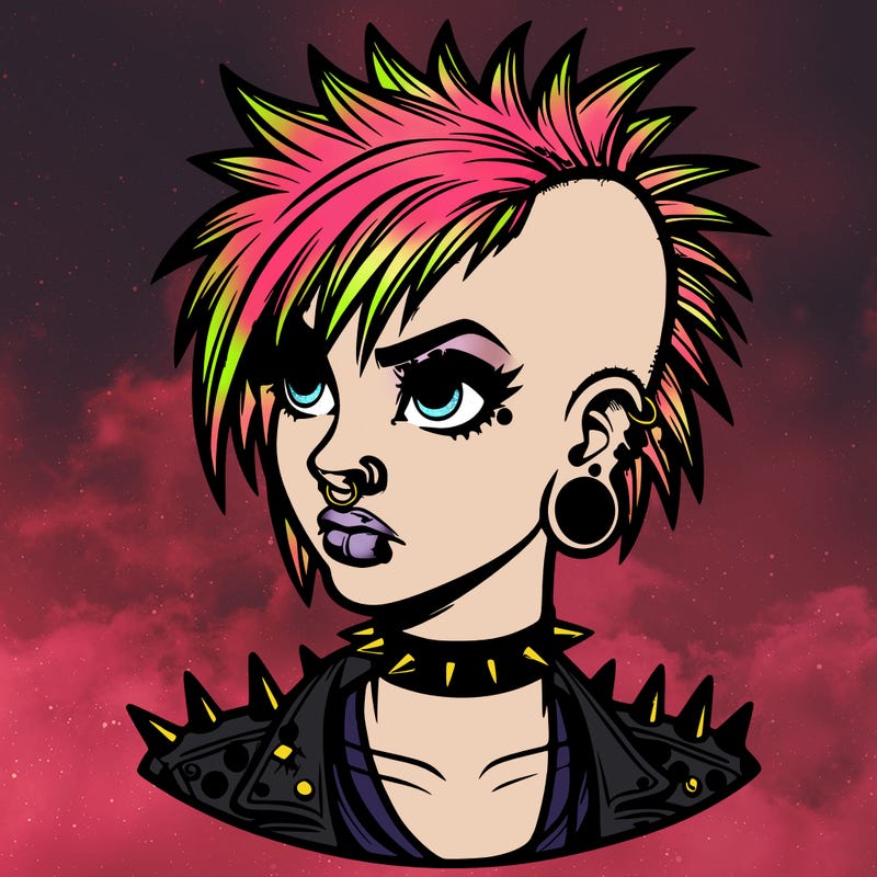 realistic punk rock female