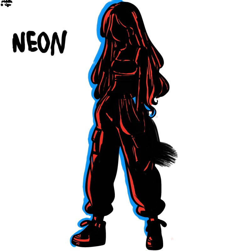 girl in baggy pants crop top and long hair