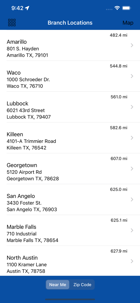Robert Madden Industries - List of Robert Madden Industries branch locations in Texas showing addresses and distances
