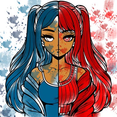realistic girl split