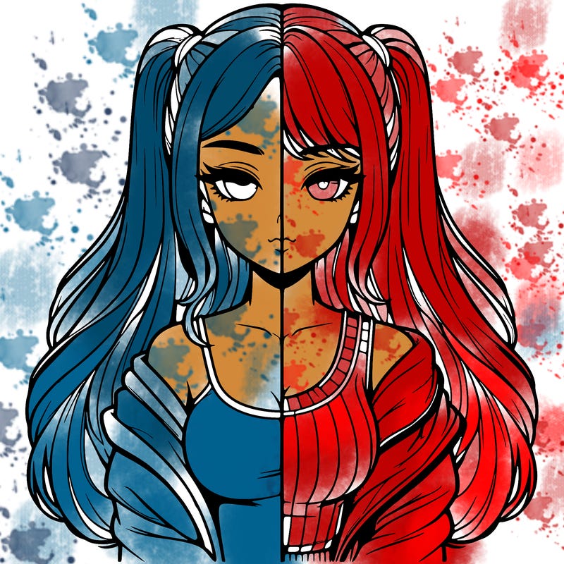 realistic girl split