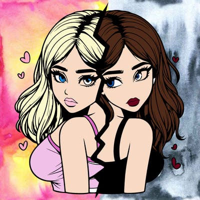 realistic girl split