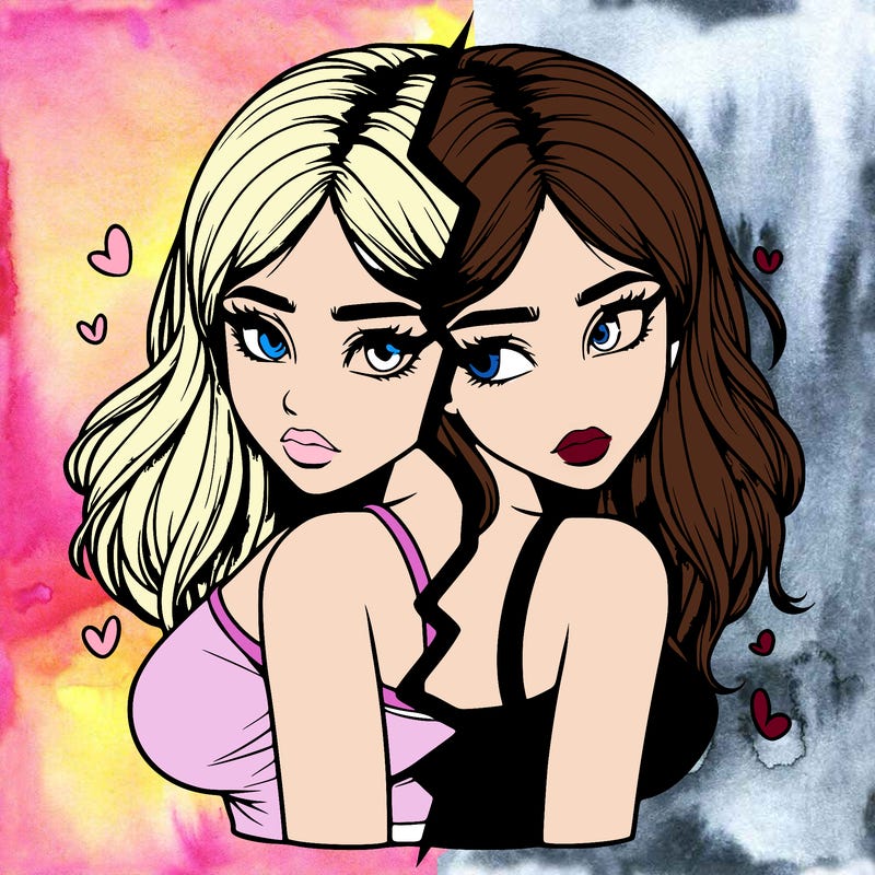 realistic girl split