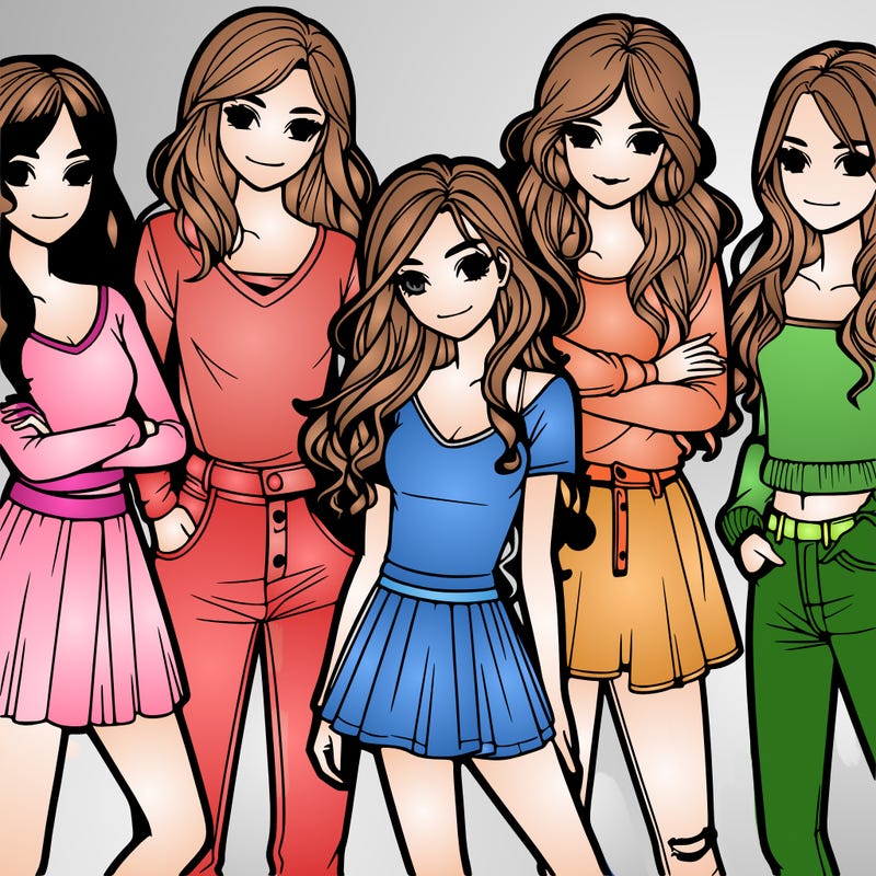 five realistic girls