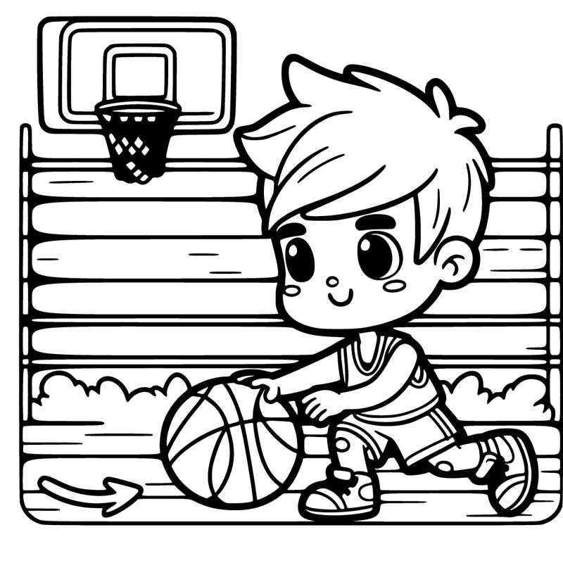 a basketball player in a basketball camp