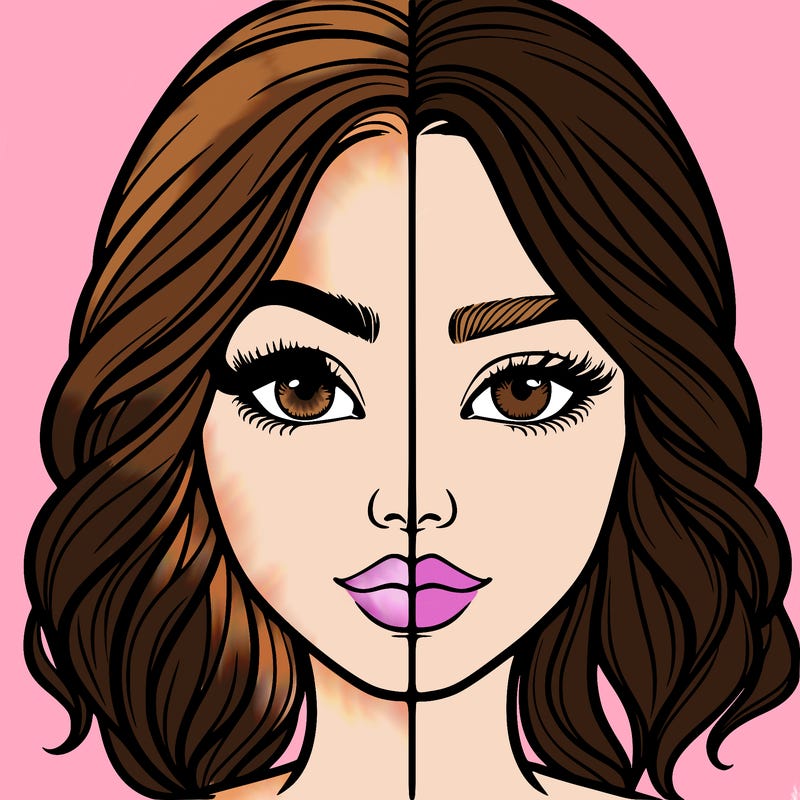 realistic girl split half