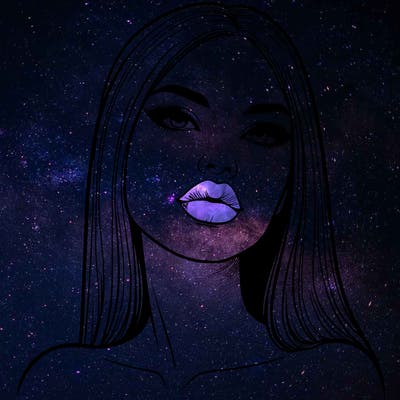 realistic woman with full lips