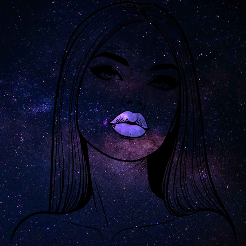 realistic woman with full lips