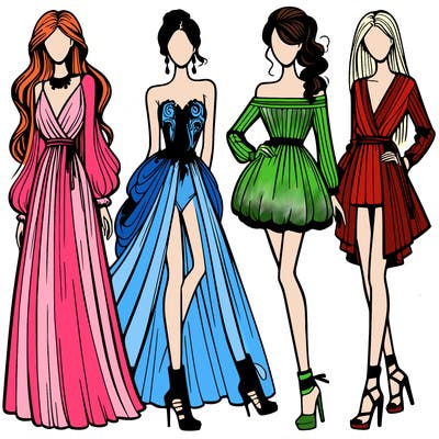 fashion models dresses