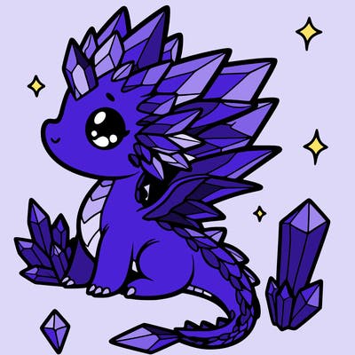 little cute crystal dragon