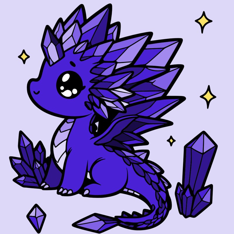little cute crystal dragon