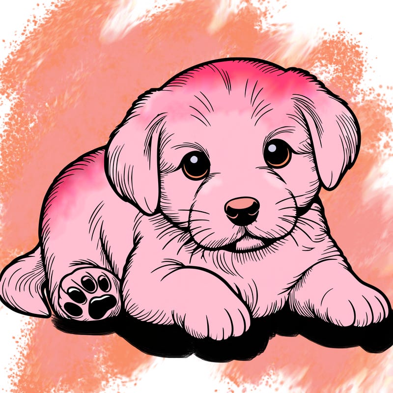 a cute realistic puppy