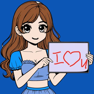 realistic pretty girl holding blank sign