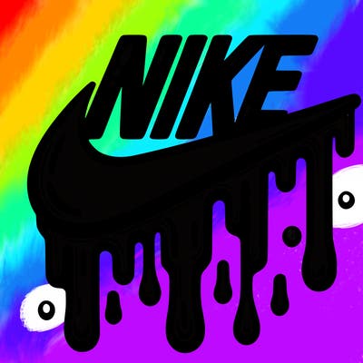 dripping nike logo