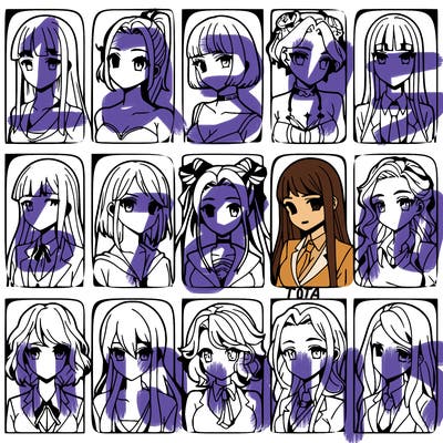 girls that look diffrent anime