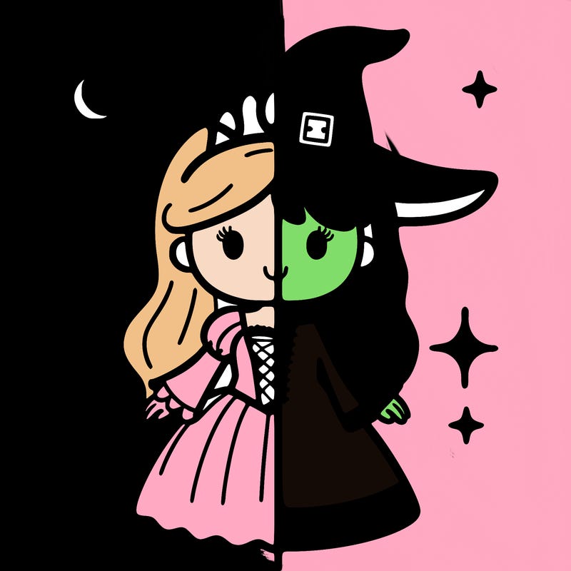 split princess and witch