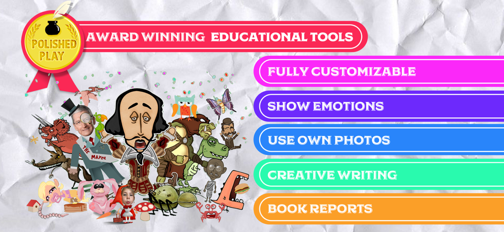 Book Builder: School Edition - Una descripción general de las funciones de la aplicación Book Builder Edición Escolar, que incluye herramientas de escritura creativa y opciones de informes de libros.