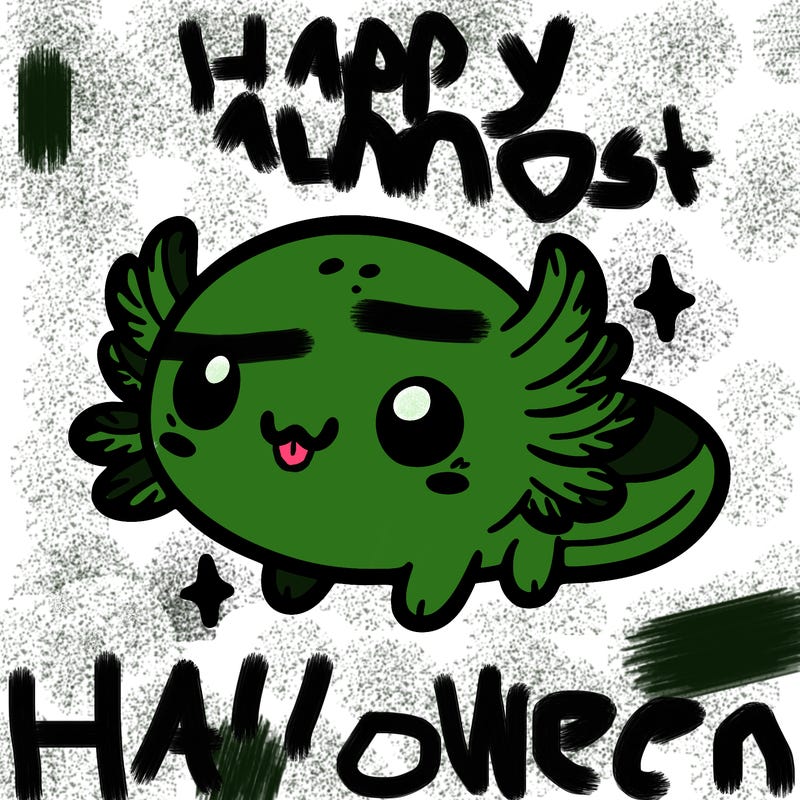 cute easy baby axolotl