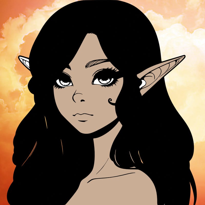 elf girl realistic dark fantasy