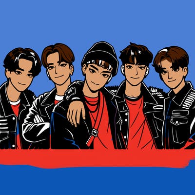 realistic k-pop band