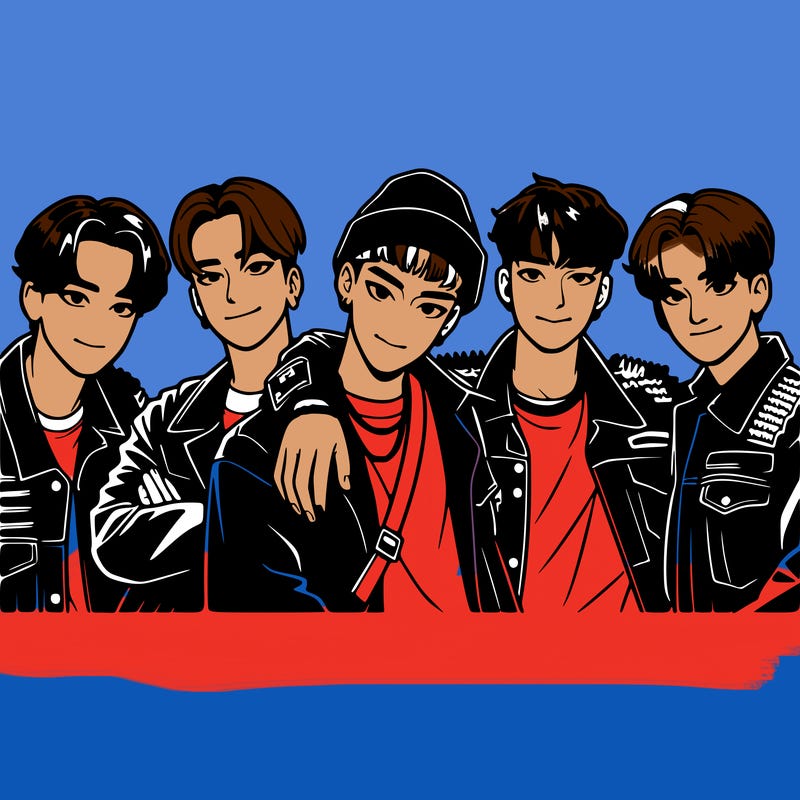 realistic k-pop band