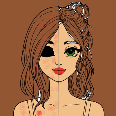 realistic girl split