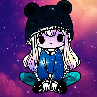 a girl wearing a frog hat and some frog socks