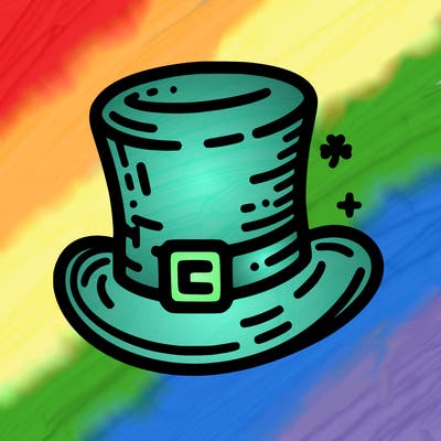 st patrick hat with thin lines