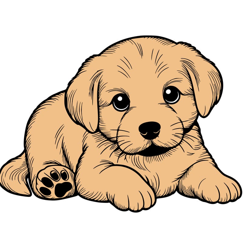 a cute realistic puppy