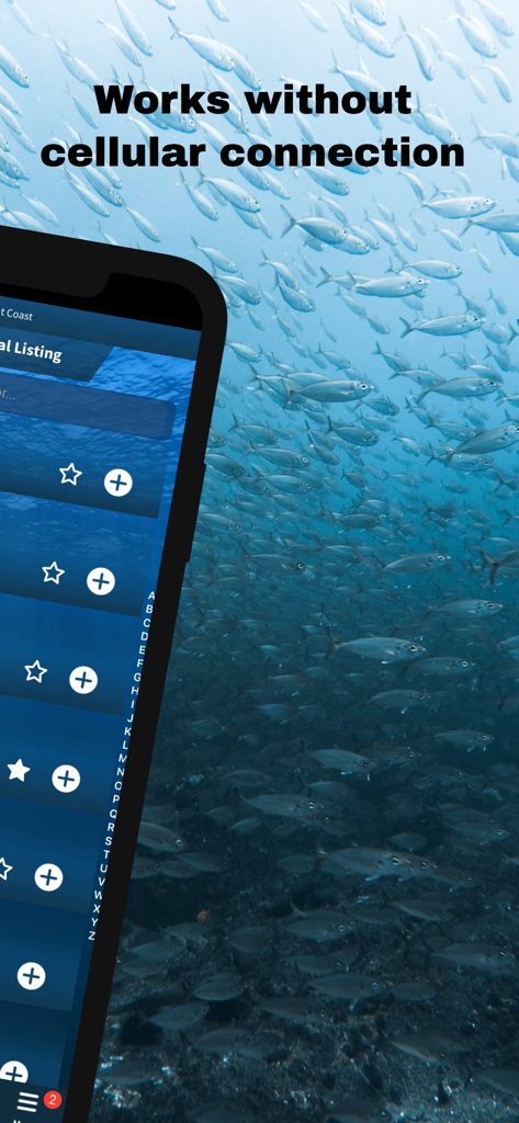 iDfish - iDfish app screenshot demonstrating its ability to work without a cellular connection