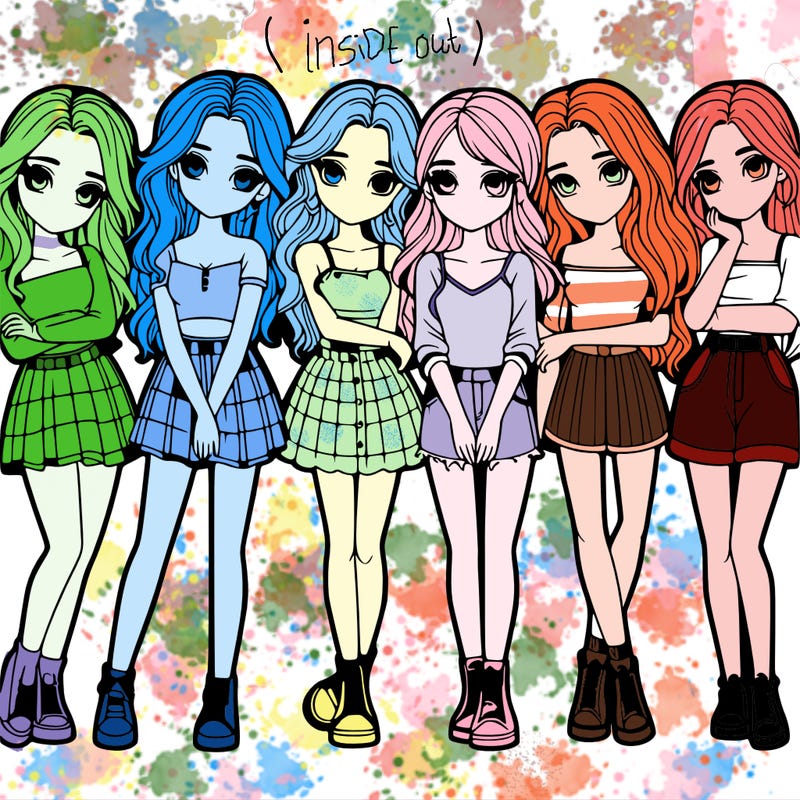 a group of girls realistic