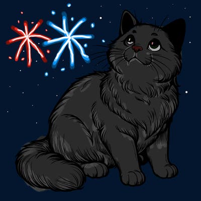 realistic cat looking up