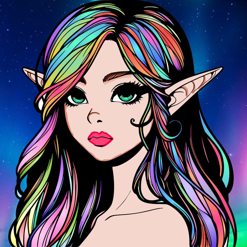 elf girl realistic dark fantasy