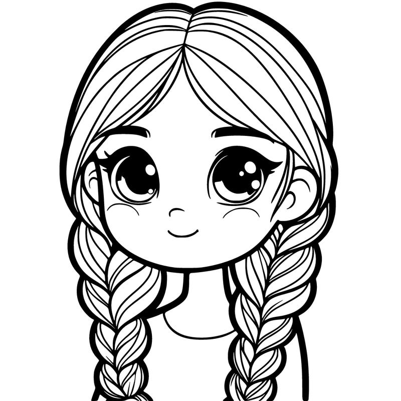 girl with braids