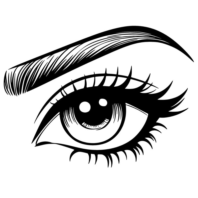 eye closeup with eyebrow