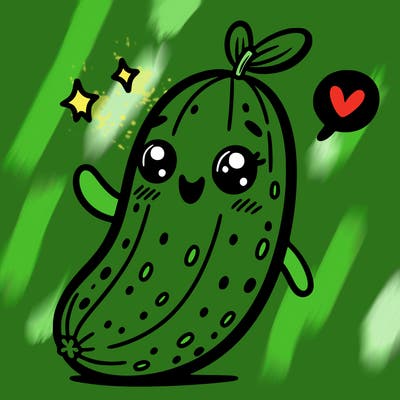 cute, cucumber